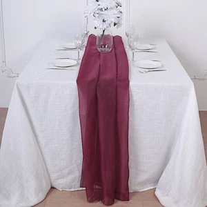 Burgundy 72" Premium Chiffon Table Top Runner Party Wedding Events Decorations - Picture 1 of 7