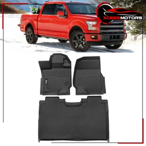 Fits 15-25 Ford F-150 Crew Cab TPE 3D Car Floor Mats Heavy Duty Carpets Guard - Picture 1 of 9