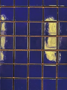 Deep Blue Glossy Wall Tile 1 7/8" x 1 7/8" 10 SQFT Border Ceramic C# L22 - Picture 1 of 1