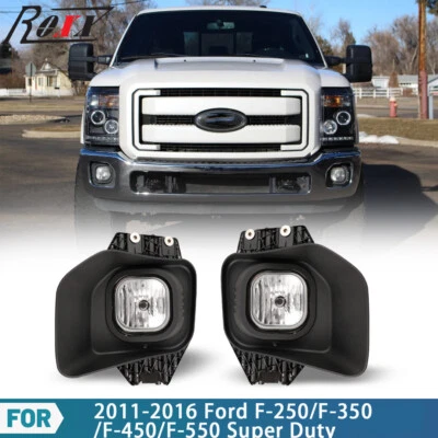 Pair Fog Lights For 2011 2012 2013 2014 2015 2016 Ford F250 F350 F450 Super Duty - Image 1 of 4
