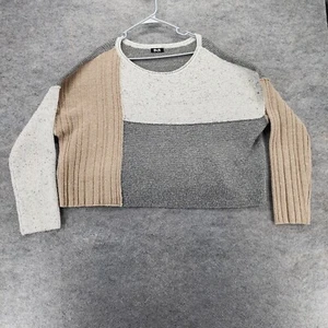 Miss Me Sweater Womens Large Oversized Crop Long Sleeve - Picture 1 of 6