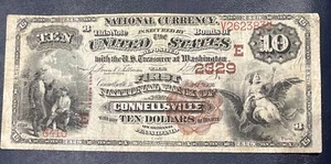 1882 $10 BB First National Bank CONNELLSVILLE PA National Currency CN #2329 - Picture 1 of 11