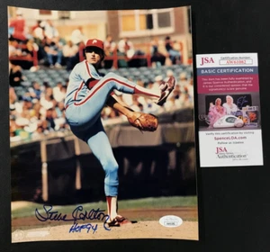 Steve Carlton Signed 8x10 Photo JSA Cert w/COA HOF 1994 Cardinals/Phillies MLB! - Picture 1 of 4