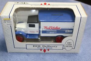 ERTL DIECAST TRUE VALUE HARDWARE 1931 DELIVERY TRUCK BANK - NEW IN PACKAGE
