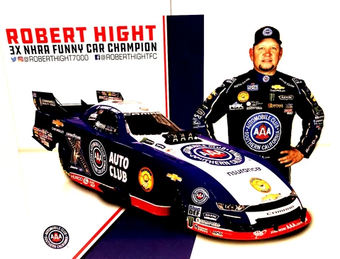2022 ROBERT HIGHT 3 X CHAMPION AAA AUTO CLUB NHRA FUNNY CAR DRAG RACING POSTCARD Cover