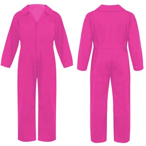 US Boys Mechanic Coveralls Long Sleeve Turndown Collar Zipper Front Jumpsuit - Picture 1 of 74