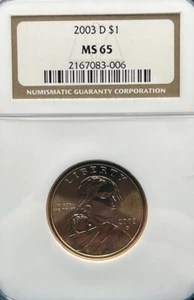 2003-D Sacagawea $1 NGC MS 65 - Picture 1 of 4