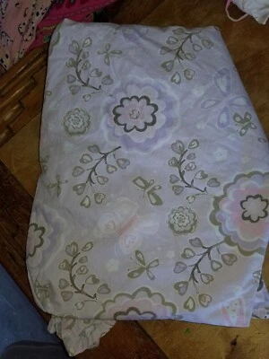 Pottery Barn Kids "Lavender w/Butterflies & Flowers" Twin Flat Sheet Foto 1 de 4