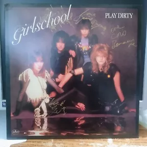 Girlschool - Play Dirty LP ~ NM Original with Full Band Signed Cover ~ Autograph - Imagen 1 de 5
