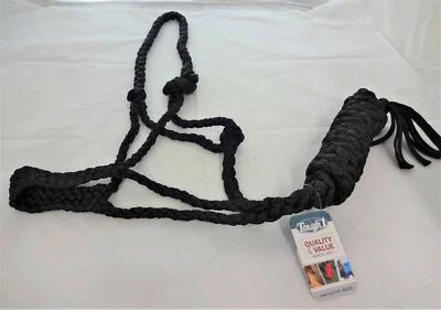 Cinta de Mula Halter Horse Tack Western 10' Colores de Plomo Enchapado Nariz Plana Trenzado Nuevo con Etiquetas Foto 1 de 4