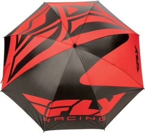 Fly Racing Regenschirm, robuster Regen-/Bahn-/Golfschirm, groß, schwarz und rot - Bild 1 von 6