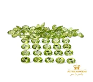 6x4 MM Natural Green Peridot Oval Cut Loose Gemstone Lot , AAA+ Quality - Picture 1 of 5