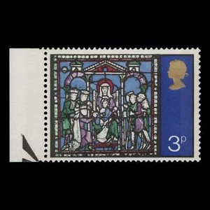 Great Britain 1971 (Variety) 3p Christmas missing lemon - Picture 1 of 1