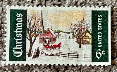 Scott #1384 EE. UU. Domingo de Invierno en Noruega, Maine, 1969 6c USPS Sello, mnh, f/vf Foto 1 de 2