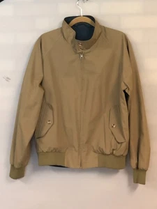 Vintage Land's End Reversible Jacket Mens Size Large Tan or Blue - Picture 1 of 14