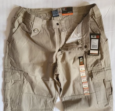 Pantalones tácticos de lona de algodón 5.11 para mujer 14 caqui ropa de trabajo utilitaria bolsillo de carga Foto 1 de 4