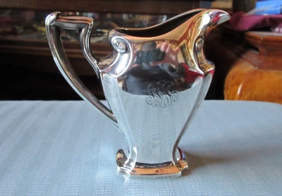 WHITING Manufacturing сливочник АРТ ДЕКО 1921 серебро высшей пробы #2772 моно 3/4 пинты - Изображение 1 из 4