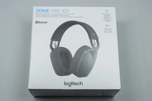 Logitech Zone Vibe 100 Wireless Noise Canceling Mic - Over-Ear Headset Graphite - Picture 1 of 3