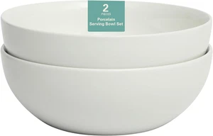 Great Essentials 2 Pack 100 OZ 10" Deep Salad Serving Bowl Set for Kitchen - Picture 1 of 12
