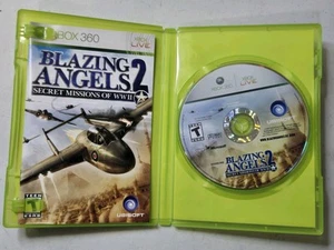 Disk Mint Tested Complete W Manual-Blazing Angels 2 Secret Mission WWII Xbox 360 - Picture 1 of 6