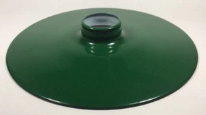 Nuevo 14" Plano Metal Verde Estilo Industrial Lámpara Tono Acabado Esmaltado Porcelana - Imagen 1 de 3