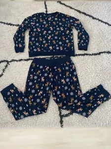 Esmara Damen Pyjama Schlafanzug Größe 40/42 fällt wie 38/40,Farbe:Dunkelblau /Me - Bild 1 von 3