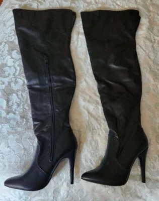 Viva Boots - Thigh-High - Black - Size US 8.5 - New - Image 1 of 4