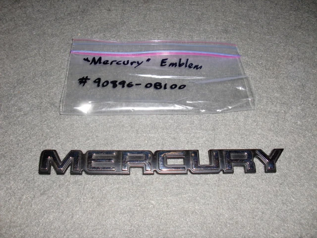 Mercury Script Emblem 1993 1994 1995 1996 1997 Villager Nautica Mini Van Insignia A Foto 1 de 1