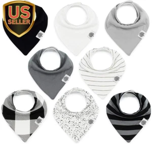 Parker Baby Bandana Drool Bibs 8 Pack Baby Bibs for Boys, Girls, Unisex - Sof... - Picture 1 of 1