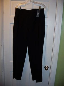 Fusione Anzughose Herren Größe 34W x 30L schwarz vorne flach leicht neu mit Etikett - Bild 1 von 3