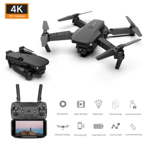 E88 New RC Drone With 4K HD Dual Camera WiFi FPV Foldable Quadcopter +4 Battery - Picture 1 of 22