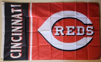 Cincinnati Reds MLB Baseball Flag 3x5 Ft W/ Grommets  - Image 1 of 2