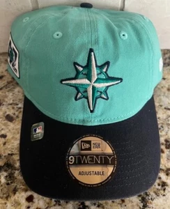 2025 SEATTLE MARINERS NEW ERA SPRING TRAINING 9TWENTY AQUA ADJUSTABLE HAT NWT - Picture 1 of 4