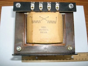 115/230V Isolation Transformer Thordarson 23V38 500VA - Picture 1 of 4