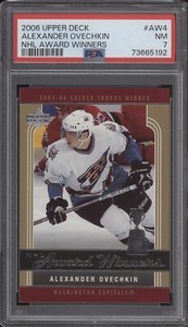 ALEXANDER OVECHKIN PSA 7 2006 UPPER DECK UD HOCKEY #AW4 AWARD WINNERS CALDER 192
