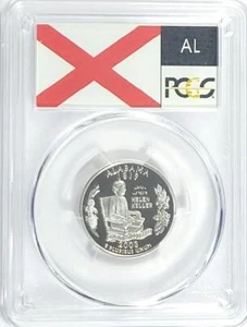 2003 - S Silver Washington Quarter - Alabama - PCGS PR69DCAM - Flag Series - Picture 1 of 2