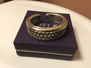 NEW SCOTT KAY LARGE CROSS WOVEN .925 STERLING SILVER OPEN CLOSE BALE VERY RARE!! - Picture 1 of 6