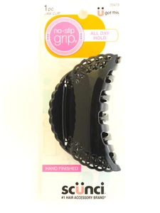 SCUNCI NO SLIP GRIP HAND FINISHED CLAW HAIR CLIP - 1 PC. (20473) - Picture 1 of 8