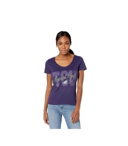 Champion Women College TCU Horned Frogs University V-Neck Tee Purple Size L 6472 - Picture 1 of 1