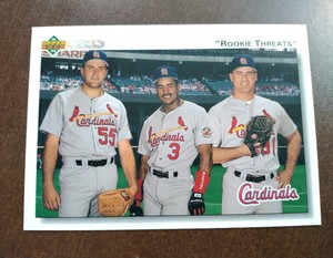 1992 Upper Deck ROOKIE THREATS Brian Jordan, Donovan Osborne, Mark Clark