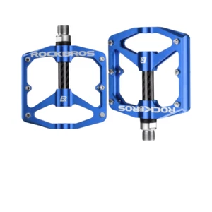 ROCKBROS Bicycle Pedals 9/16" Carbon Fiber Pedals Sealed Bearing Flat Pedal - Picture 1 of 20