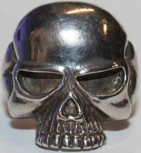 B0135 - Großer massiver 925er Silber Ring Totenkopf Skull Biker Herren Schmuck - Bild 1 von 7
