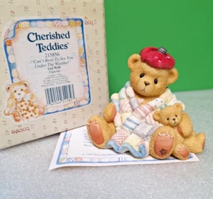 Cherished Teddies CAN'T BEAR TO SEE YOU UNDER THE WEATHER Get Well Figurine - Picture 1 of 5