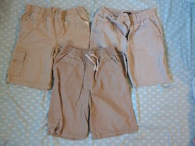 Lote De 3 Pantalones Cortos Niño Caqui Talla 7 Marrón Tostado Foto 1 de 4
