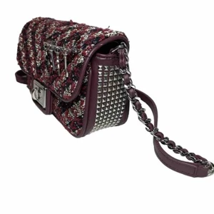 Nuova borsa a tracolla Karl Lagerfeld Paris Agyness Tweed Flap multicolore - Foto 1 di 13