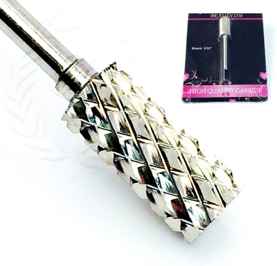 BEAUTICOM BEST Quality Nail CARBIDE Bit For 3/32 Electric DRILL Silver Color Extra Coarse