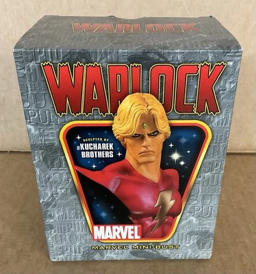 WARLOCK MINI-BUST (2007) Bowen Designs Web Exclusive; Kucharek Bros; #787/1000 — 第 1/4 张图片