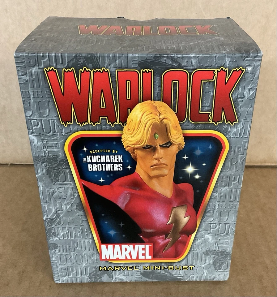 WARLOCK MINI-BUST (2007) Bowen Designs Web Exclusive; Kucharek Bros; #787/1000 Foto 1 de 4