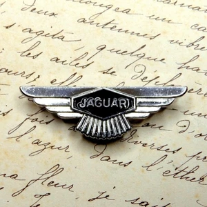 Jaguar Wings Logo. Antique Enamel Badge. Large Brooch. - Picture 1 of 6