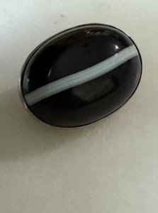 "Pin/broche antiguo victoriano escocés con bandas de cabujón de ágata, 1,25""" - Imagen 1 de 5